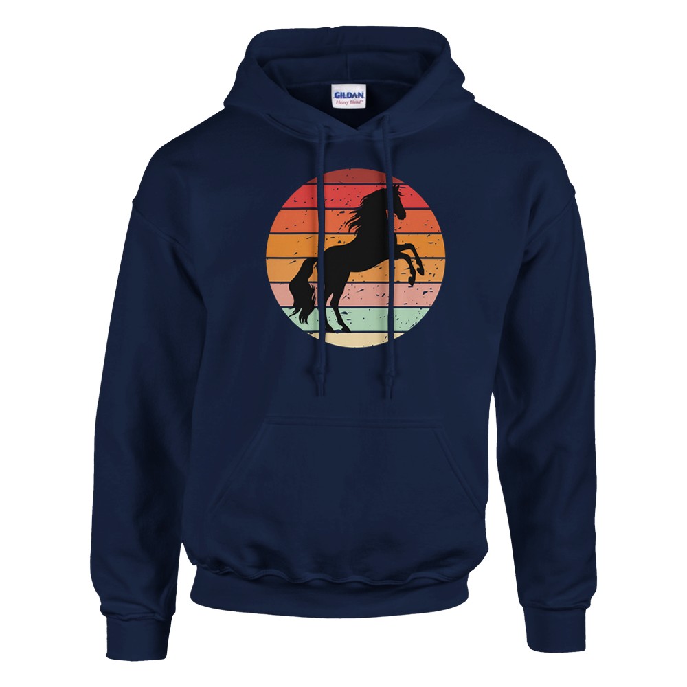 Retro Solnedgang Hest Hettegenser – produktbilde 6 av 6